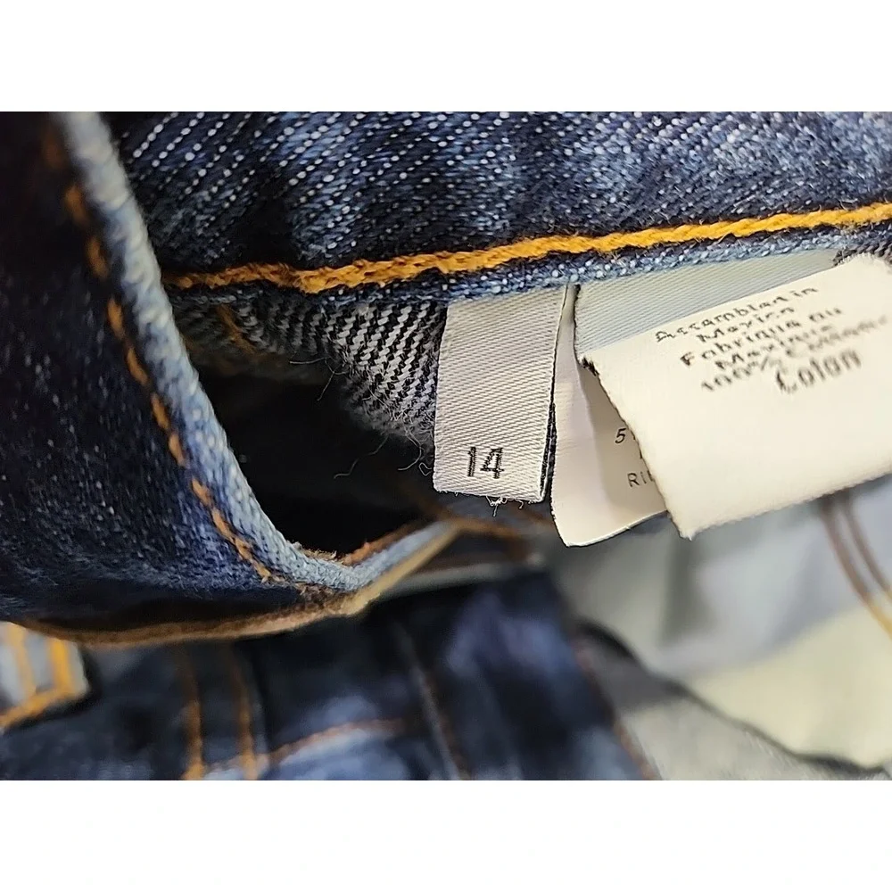 Calvin Klein Women's Omega Rinse Wash Blue‎ Denim Sz 14 Jeans 100% Cotton ~ VG